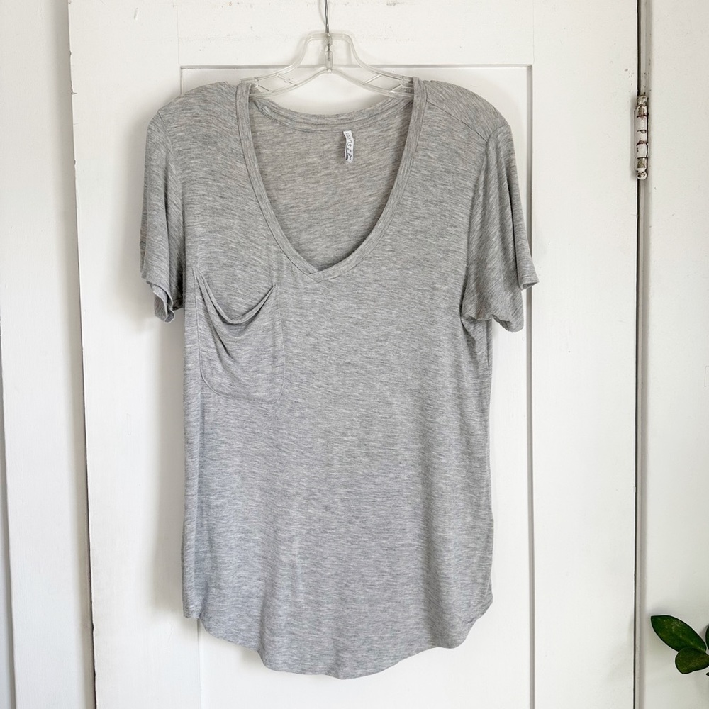 Z Supply Light Grey Shirt Sleeve Tee